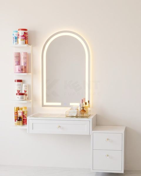 Arch LED Vanity Set with Shelves
