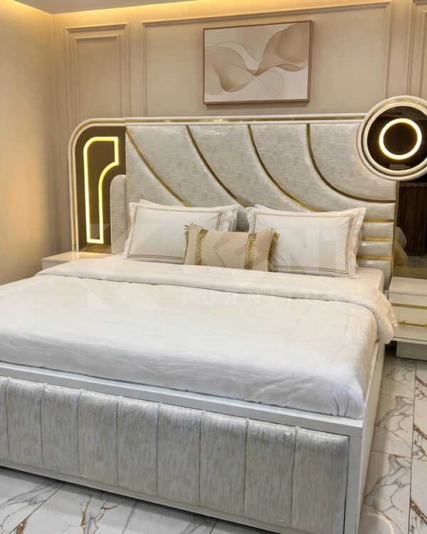 White & Gold Bedroom Set