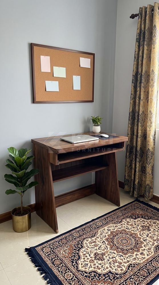 Compact Desk with Keyboard Tray