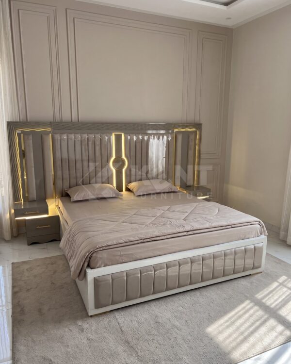 Grey & Gold Bedroom Set