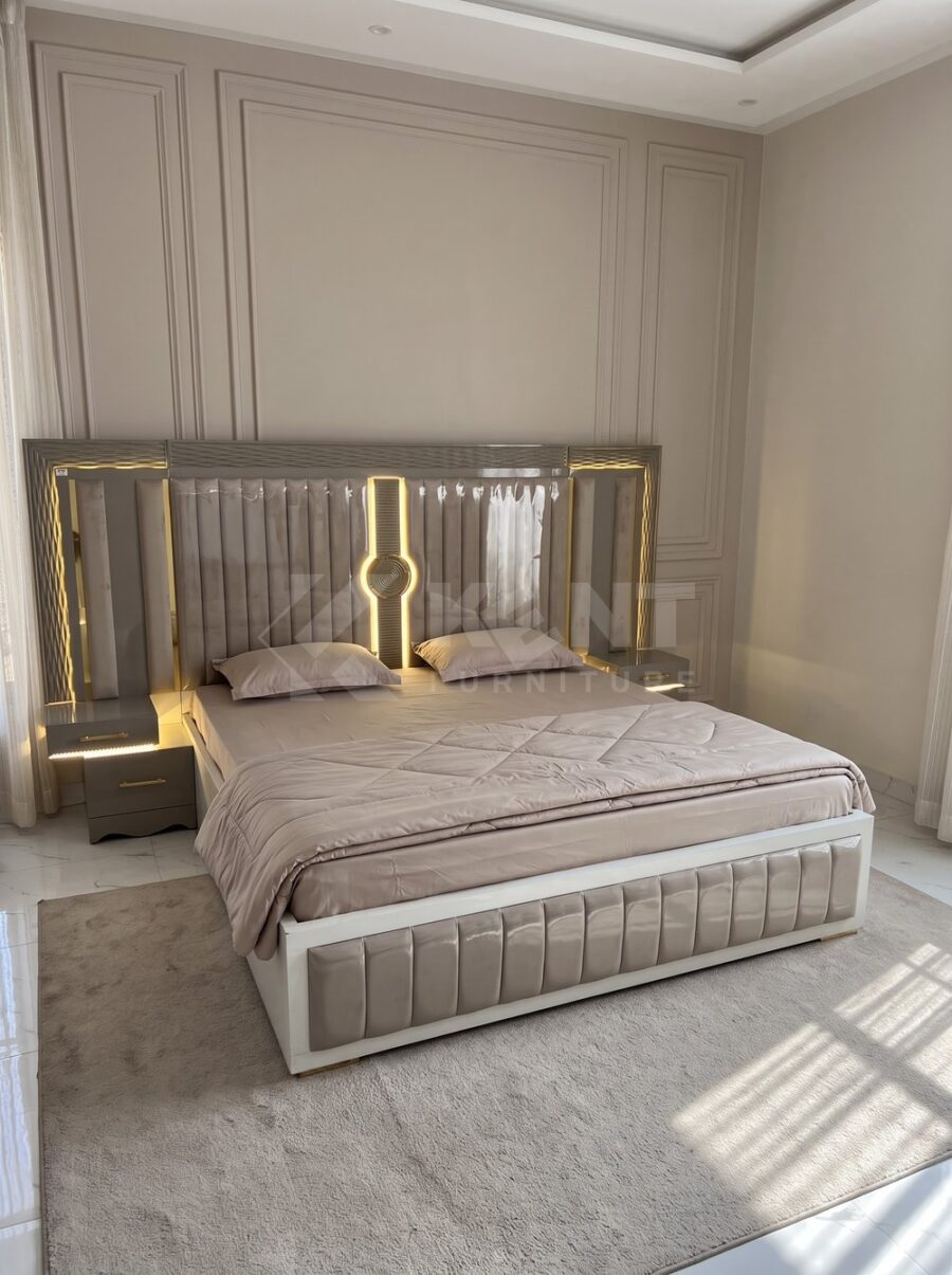 Grey & Gold Bedroom Set