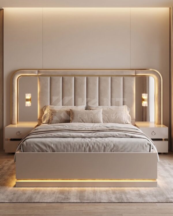 Cream & Gold Bedroom Set